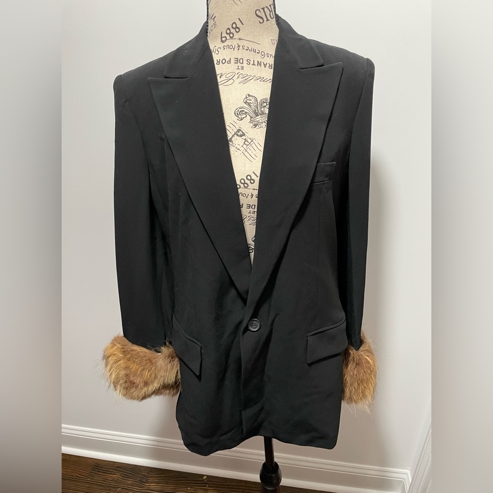 Michael Kors Blazer with Faux Fur cuffs